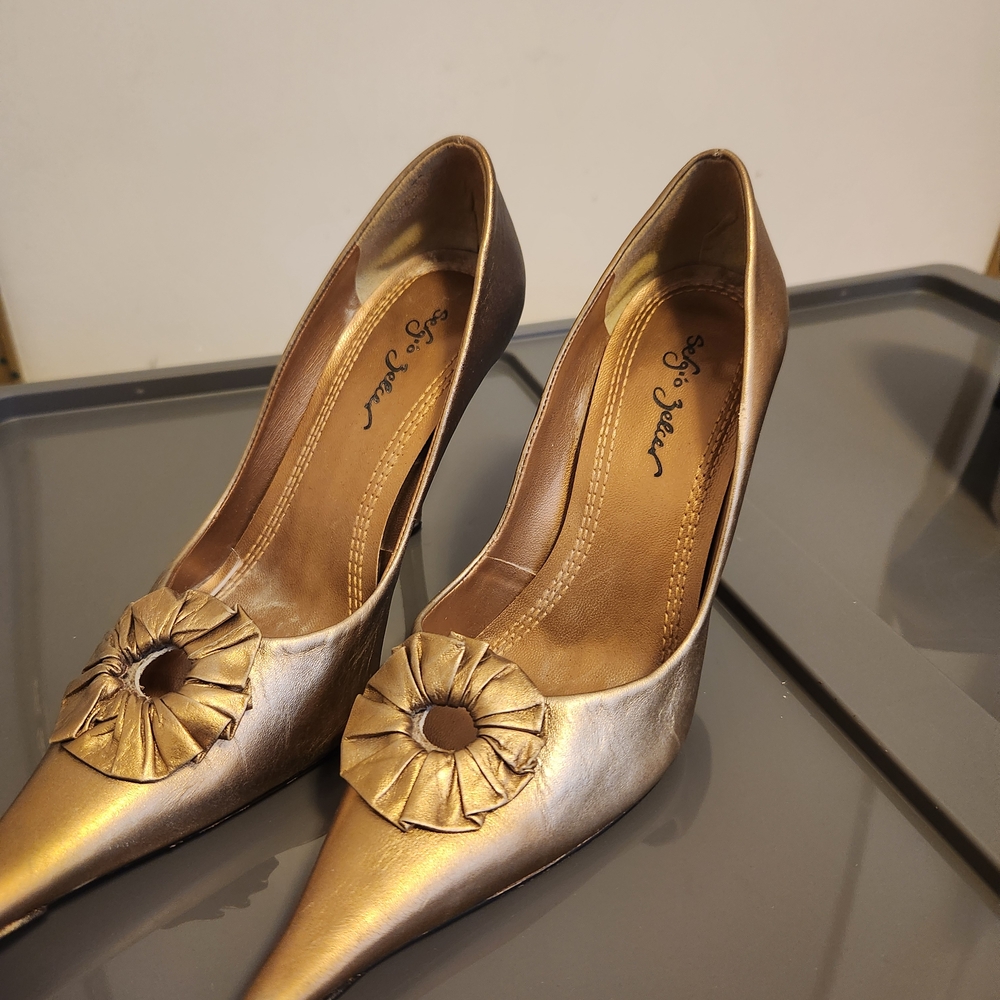 Gold/Bronze Sergio Zelcer Women's Stilettos